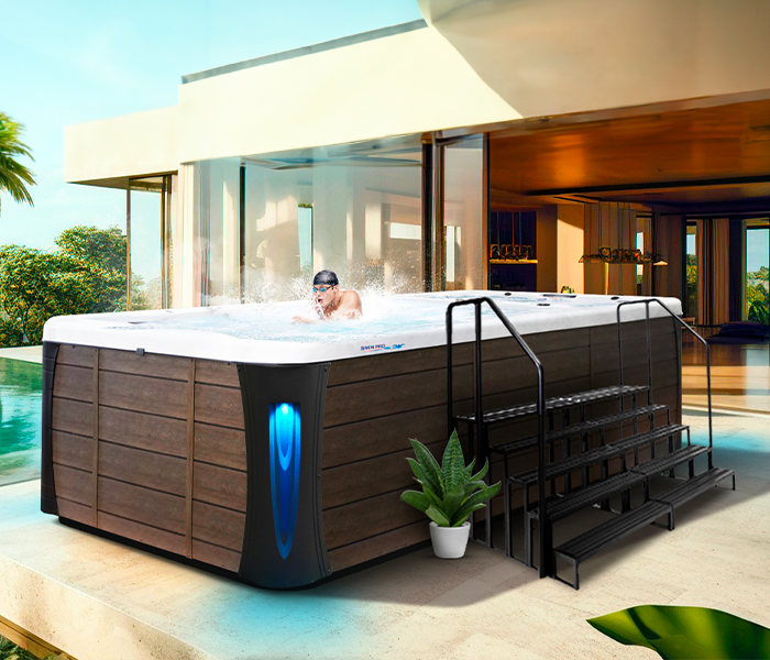 Calspas hot tub being used in a family setting - Franklin